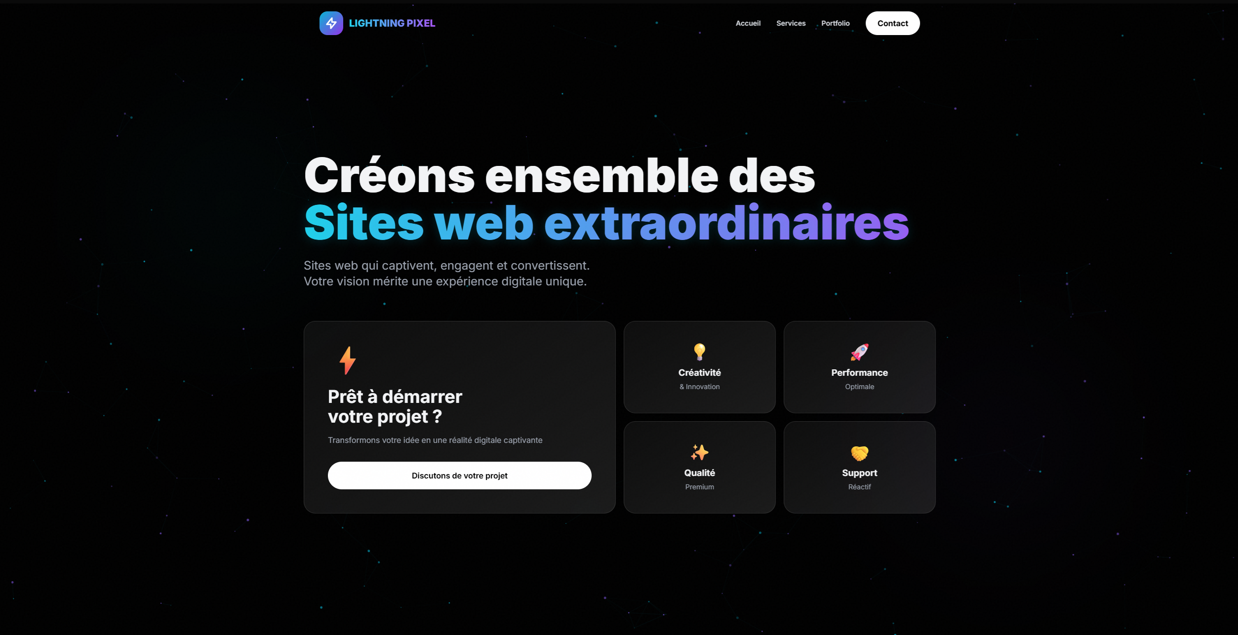 Lightning Pixel Studio - Portfolio moderne